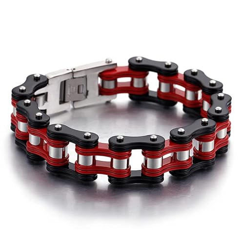 TYMONT Herren Motorradkette Titan Stahl Armband,Gothic Fahrradkette Design Sportarmband von TYMONT