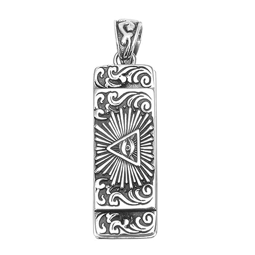 TYMONT S925 Sterling Silber Harmonika Blasbare Anhänger, Männer Und Frauen Personalisierte Mode Vielseitige Sterling Silber Anhänger Halskette,Silber,Pendant + Chain 60cm von TYMONT