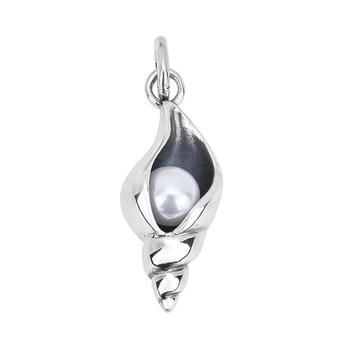 TYMONT S925 Sterling Silber Paar Muschel Anhänger, Männer Und Frauen Modelle Personalisierte Hundert Silber Anhänger Halskette,Silber,Pendant + Chain 65cm von TYMONT