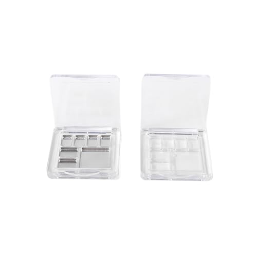 2 stücke Leere Box Make-Up Lippenstift Container Rouge Pan Fall DIY Lidschatten Nachfüllbare Tablett Pfannen Pigment Gedrückt von TYNXK