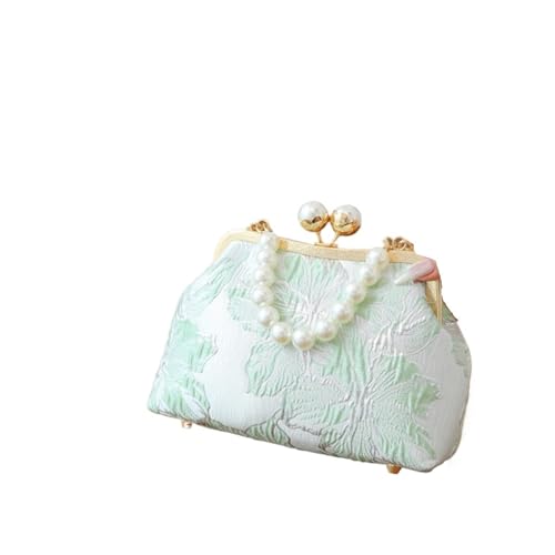 Banketttasche Stickerei Perlengriff Umhängetasche Hohe Kapazität Trendy Kosmetiktasche for Damen(Color-02) von TYNXK