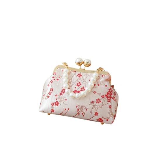 Banketttasche Stickerei Perlengriff Umhängetasche Hohe Kapazität Trendy Kosmetiktasche for Damen(Color-05) von TYNXK