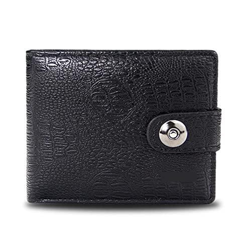 Brieftasche Pu Männer Brieftasche Retro gewebtes Muster Leder Männer Kurzer Brieftasche Multi -Karten -Brieftasche Brieftasche Reißverschluss Mode Geldbeutel for Männer Portemonnaie ( Color : Black 2 von TYNXK