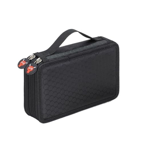 FedermäPpchen 36/48/72 Löcher Oxford School Bleistift Hülle Kreative Zeichnung von Kapazität Zeichnung Pen Bag Box Kinder Multifunktion Stationery Beutel Versorgung Pencil Case ( Color : Black-2 Layer von TYNXK