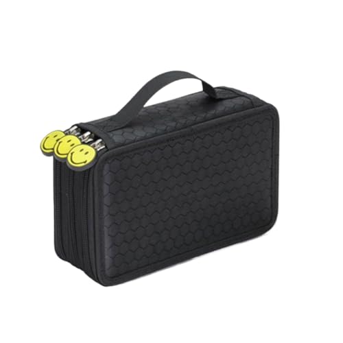 FedermäPpchen 36/48/72 Löcher Oxford School Bleistift Hülle Kreative Zeichnung von Kapazität Zeichnung Pen Bag Box Kinder Multifunktion Stationery Beutel Versorgung Pencil Case ( Color : Black-3 Layer von TYNXK