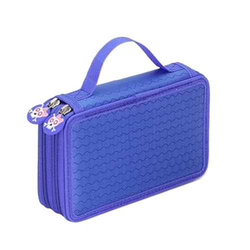 FedermäPpchen 36/48/72 Löcher Oxford School Bleistift Hülle Kreative Zeichnung von Kapazität Zeichnung Pen Bag Box Kinder Multifunktion Stationery Beutel Versorgung Pencil Case ( Color : Blue-2 Layers von TYNXK