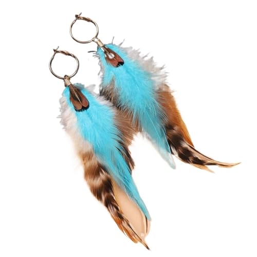 Federohrringe Kreative Federn Lange Trendy Schmuck Zubehör Emaille for Braut Hochzeit(Color 07) von TYNXK