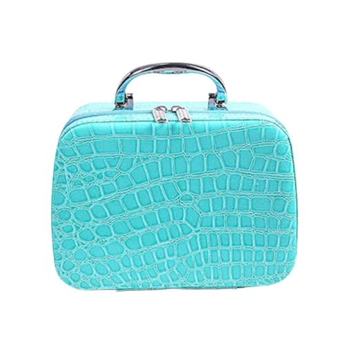 Kosmetiktasche Frauen Kosmetikerinnen Make-up Case Kosmetiktasche Hohe Qualität Reise Organizer Beauty Box Kosmetik Schmuck Toolbox Schminktasche (Color : Blue) von TYNXK