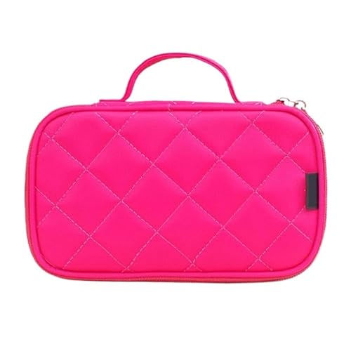 Kosmetiktasche Kosmetische Hülle Make-up-Taschen Frauen Reise Kulturbeutel Professionelle Speicherbürste Notwendigkeiten Make-up Organizer Fall Beauty Schminktasche (Color : Rose red) von TYNXK