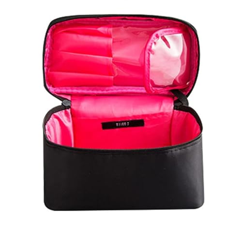 Kosmetiktasche Mode Handheld Kosmetiktasche Multifunktionale Große Kapazität Make-up Pinsel Aufbewahrungstasche Damen Mode Kosmetiktasche Schminktasche (Color : Red) von TYNXK