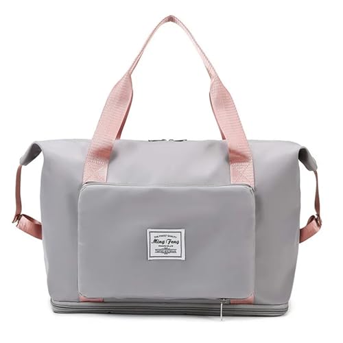 Reisetasche Faltbare Reisetasche for Frauen, wasserdichte Duffle-Einkaufstasche, große multifunktionale Taschen for Mädchen, weiblich, große Kapazität, Sportaufbewahrung Travel Bag (Color : A-9) von TYNXK