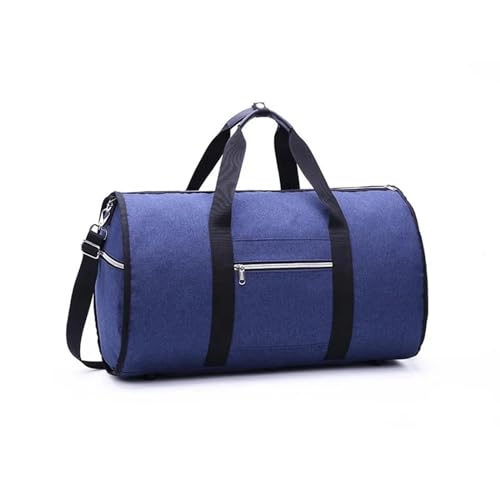 Reisetasche Große Kapazität Reise Seesack Männer Anzug Lagerung Schulter Tasche Frauen wasserdichte Oxford Faltbare Große Reisetasche Männer Gepäck Tasche Travel Duffel Bag (Color : Blue) von TYNXK