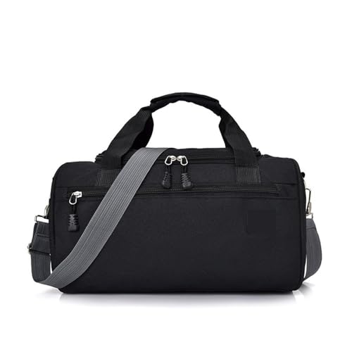 Reisetasche Outdoor Männer Reisen Sport Taschen Leichtes Gepäck Business Zylinder Handtasche Frauen Outdoor Duffel Wochenende Umhängetasche Umhängetasche Pack Travel Duffel Bag (Color : Black) von TYNXK