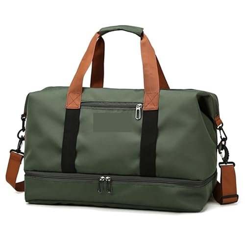 Reisetasche Oxford Reisetasche Handtaschen Große Kapazität Handgepäck Taschen Männer Frauen Schulter Outdoor Tote Wochenende wasserdichte Tasche Travel Bag (Color : Green) von TYNXK