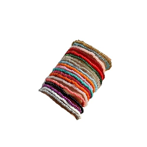 TYNXK 16/20 Stück Sommer Strand Reis Perlen Armbänder for Frauen handgefertigte Perlen Armband Reise Urlaub Party Schmuck(Color-02) von TYNXK