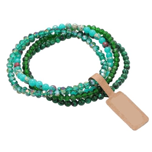 TYNXK 4-lagiges Armband aus elastischem Seil mit Steinglasperlen, 4 mm, mehrlagiges Set, Schmuckgeschenk(Color-04) von TYNXK
