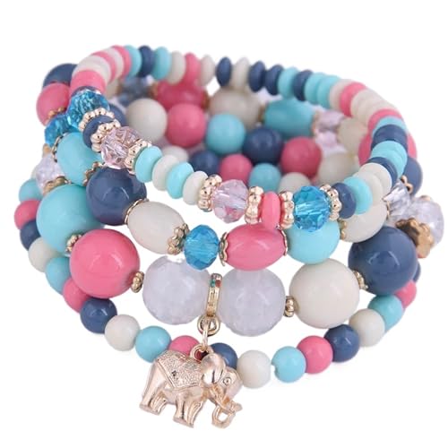TYNXK Ethnische Multicolor Kristall Perlen Strang Armbänder Frauen Männer Herz Baum Des Lebens Bettelarmband Pulseira Feminina(Color-14) von TYNXK