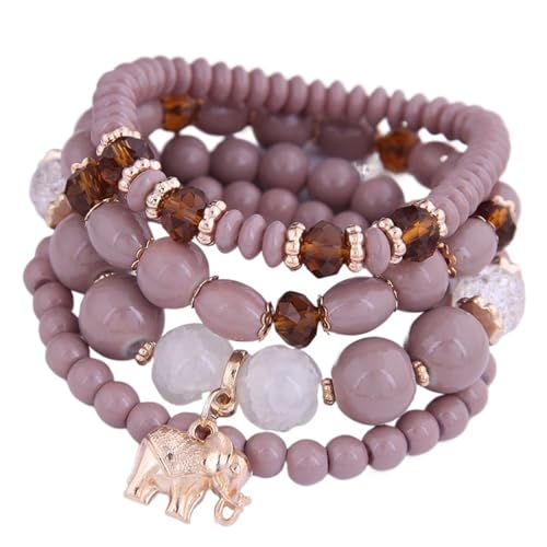 TYNXK Ethnische Multicolor Kristall Perlen Strang Armbänder Frauen Männer Herz Baum Des Lebens Bettelarmband Pulseira Feminina(Color-17) von TYNXK