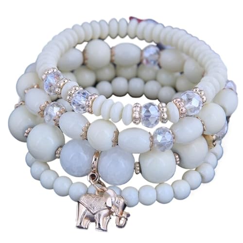 TYNXK Ethnische Multicolor Kristall Perlen Strang Armbänder Frauen Männer Herz Baum Des Lebens Bettelarmband Pulseira Feminina(Color-19) von TYNXK