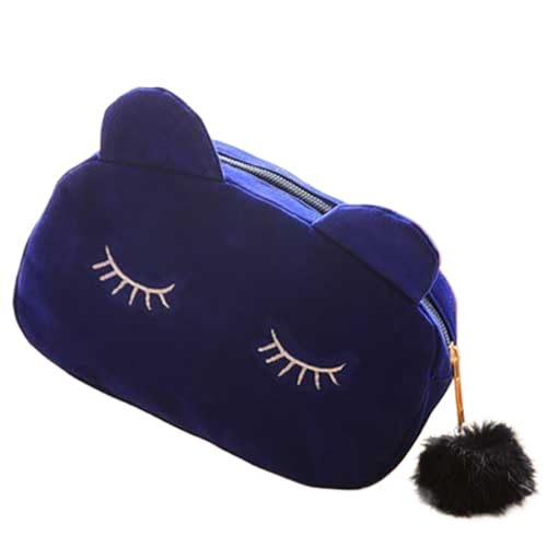 TYNXK FedermäPpchen Süße Katzenstift -Hülle Schullieferungen Leinwand Bleistiftbox for Mädchen Bleistiftbeutel Bleistiftpapier Schreibwarengeschenk Pencil Case (Color : Royal Blue) von TYNXK