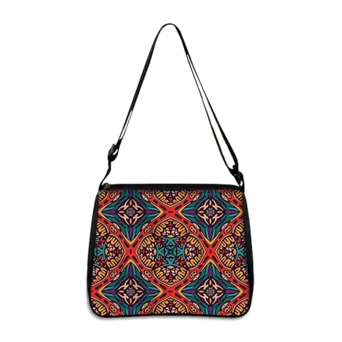 TYNXK Frau Print Handtasche Schultertaschen Mode Damen Unterarm Tragbare Lippenstift Kosmetik Taschen for Shopping(Color-21,25CMX30CM) von TYNXK