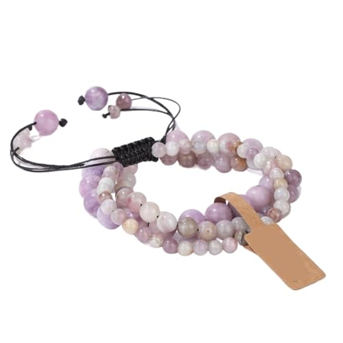 TYNXK Mode Stein Perlen Armbänder Einstellbare Sodalite Mit Wunsch Tag Geflochtene Frauen Männer Schmuck(Color-06) von TYNXK