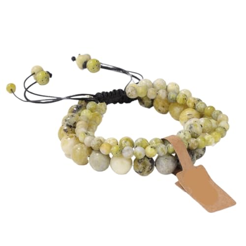 TYNXK Mode Stein Perlen Armbänder Einstellbare Sodalite Mit Wunsch Tag Geflochtene Frauen Männer Schmuck(Color-11) von TYNXK