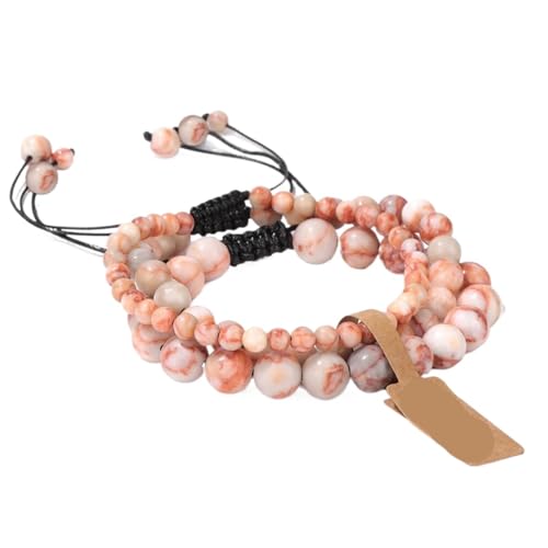 TYNXK Mode Stein Perlen Armbänder Einstellbare Sodalite Mit Wunsch Tag Geflochtene Frauen Männer Schmuck(Color-23) von TYNXK