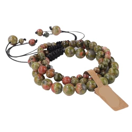 TYNXK Mode Stein Perlen Armbänder Einstellbare Sodalite Mit Wunsch Tag Geflochtene Frauen Männer Schmuck(Color-27) von TYNXK