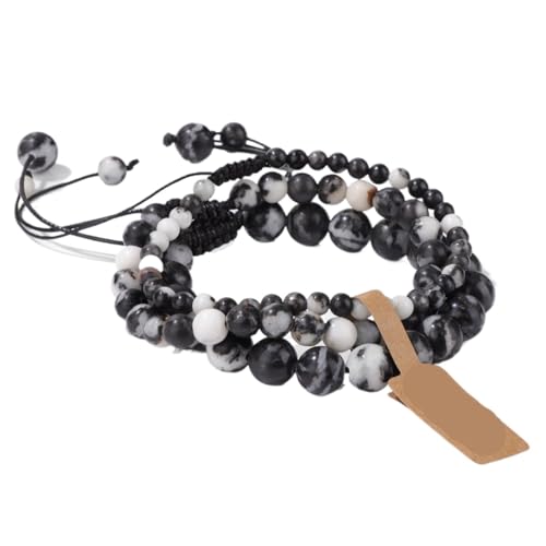TYNXK Mode Stein Perlen Armbänder Einstellbare Sodalite Mit Wunsch Tag Geflochtene Frauen Männer Schmuck(Color-39) von TYNXK