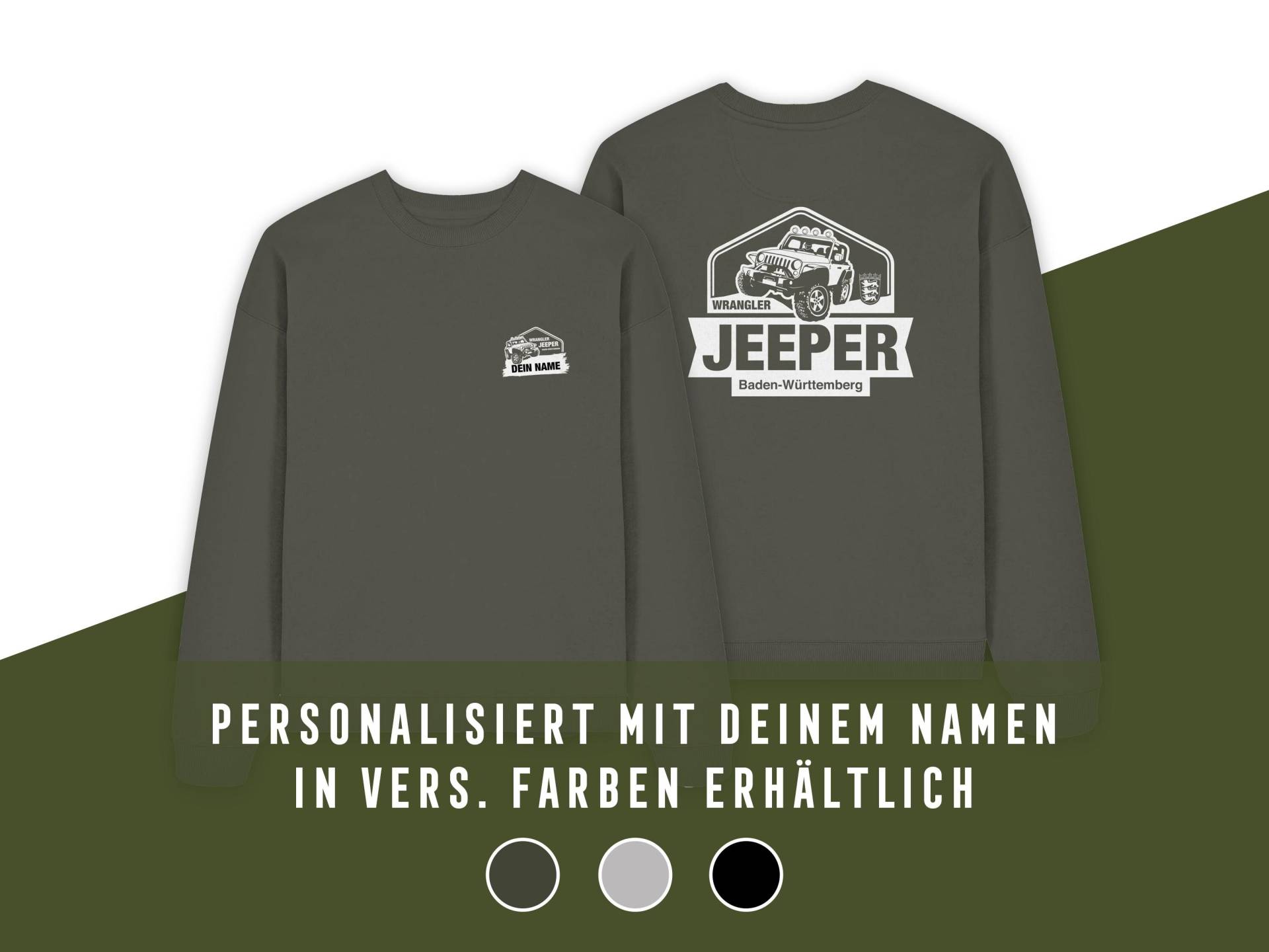 Wrangler Jeeper Baden-Württemberg - Organic Oversize Sweatshirt Wrangler Jeeper Baden-Württemberg - Organic Oversize Sweatshirt von TYPECRAFTshop