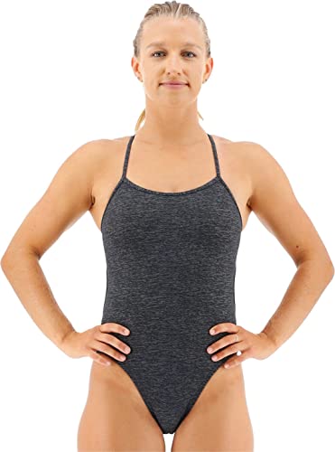 TYR Damen Durafast One Trinityfit Einteiliger Badeanzug, Pitch Black, 38 von TYR