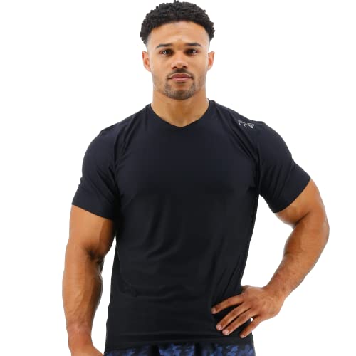 TYR Herren Airtec Kurzarm Athletic Performance Workout T-Shirt, Black, XX-Large von TYR