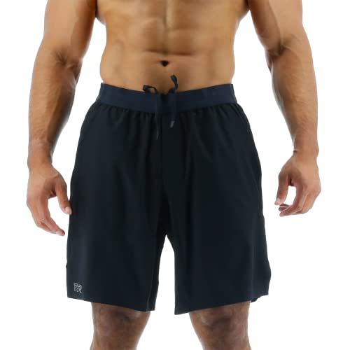 TYR Herren Athletic Performance Workout Gefütterte 17,8 cm Shorts, schwarz, Medium von TYR