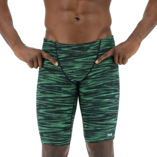 TYR Herren Durafast Elite Athletic Jammer Badeanzug Badehose, Green Fizzy, 36 von TYR