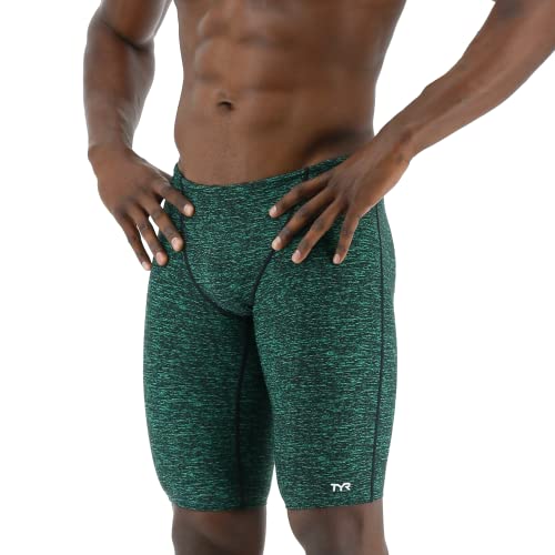 TYR Herren Durafast Elite Athletic Jammer Badeanzug Badehose, Grüne Lippen, 32 von TYR