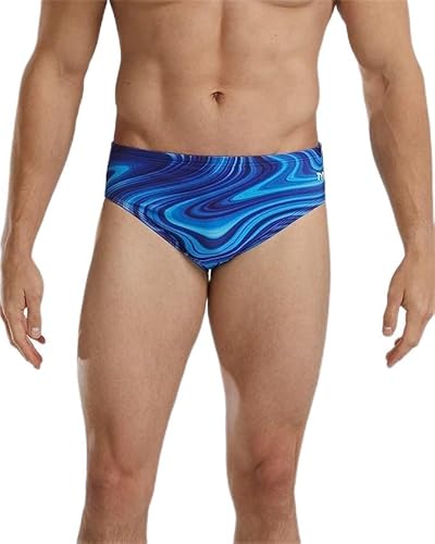 TYR Herren Durafast Elite Racer Slip Badeanzug Badehose, Blaue Vitalität, 32 von TYR