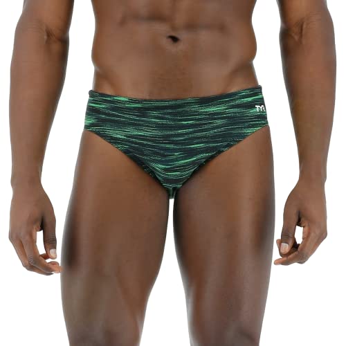 TYR Herren Durafast Elite Racer Slip Badeanzug Badehose, Green Fizzy, 36 von TYR