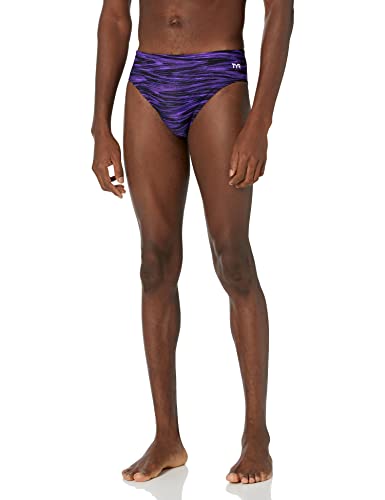 TYR Herren Durafast Elite Racer Slip Badeanzug Badehose, Purple Fizzy, 36 von TYR