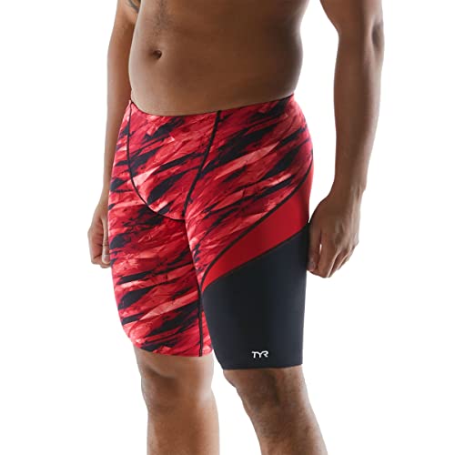 TYR Herren Vitric Jammer Badehose, rot, 26 von TYR