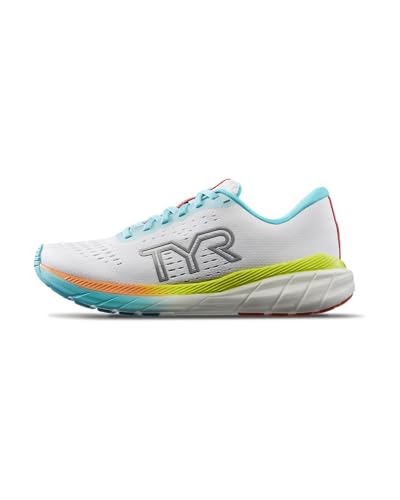 TYR Unisex Rd-1x Running Athletic Shoes Sneaker, Weiß/Mehrfarbig, 39 EU von TYR
