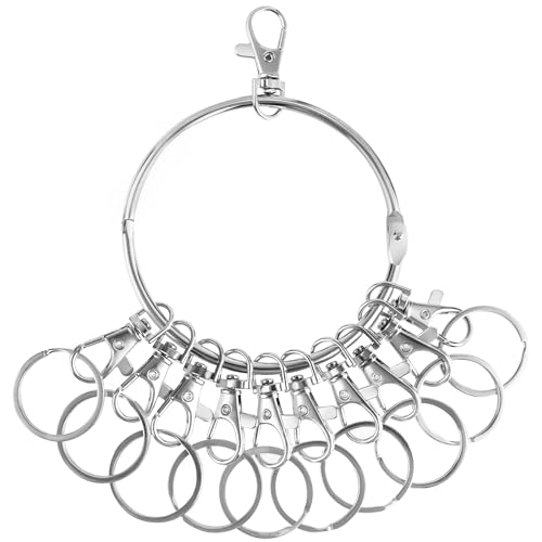 TYSM-CC Schlüsselanhänger mit Abnehmbare Metallringe für Geschäft, Zuhause & Immobilienverwaltung Robustes Metall-Design mit Mehrfach-Haken Praktischer Schlüsselorganizer von TYSM-CC