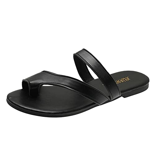 Damen Big Buckle 40 Latschen Damen Sommer weich rutschfest Badelatschen Hausschuhe Sommer Pantoletten Women's Slippers Damen Slipper Frauen Slip on lose Einlage Bequeme Sandalen von TYUIOP