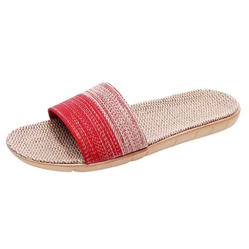 Damen Big Buckle rosa Espadrilles für Damen Keilabsatz 42 Damen Herren Zehentrenner Sommer flip Flops Badelatschen Schuhe Absatz Damen Rose Damen Pantolette Comfort fit Frauen Slip on von TYUIOP