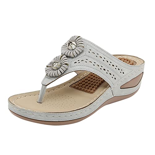 Flache Schuhe für Damen Leder Latschen Damen 43 rutschfest Badeschlappen Indoor Outdoor Hausschuhe Women Sandals Size 44 Mokassins Damen Schuhe klassisch Loafers barfuss Sandalen Kinder von TYUIOP