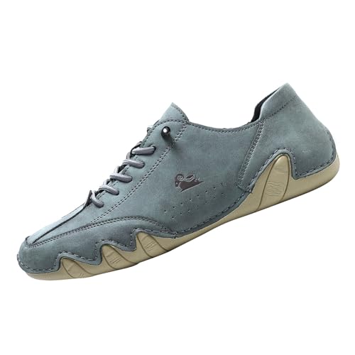 TYUIOP Sommer Schuhe Herren Trachtenschuhe derbyschuhe Business Halbschuh händische Two-Tone-Finish Leder mit rautenprägung und handnaht Lederschuhe Casual Sneaker Halbschuhe weiß breite füße schwarz von TYUIOP