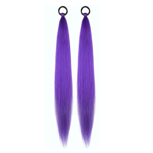 Kunsthaar Lila 55cm Zum Einflechten | Synthetische Flechthaare für Zöpfe | Für Kinder & Erwachsene – Stage, Halloween & Cosplay von TYUIOP