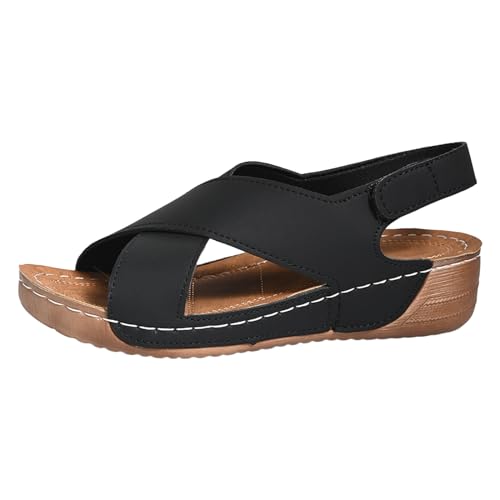 TYUIOP damen sandalen bequem schnürhalbschuhe 38 leder sommer elegant blau eckige form damenschuhe größe 43 schwarz von TYUIOP