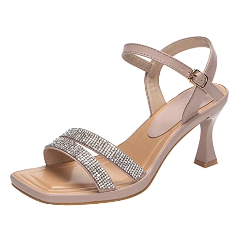 Slingpumps Damen Pumps Damen Brautschuhe glänzende stöckelschuhe Sandalen Damen Sommer Damen Pumps Sandale Pumps mit verstellbarem Plateau Schuhe Damen Sommer Pumps von TYUIOP