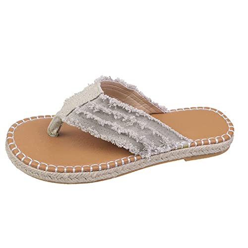 Sommer Schlappen Damen elegant Latschen Damen Sommer bequem Damen flip Flops Sommer Zehentrenner Plateau leicht Schuhe Absatz Damen pink Mokassins Damen Schuhe klassisch Loafers von TYUIOP